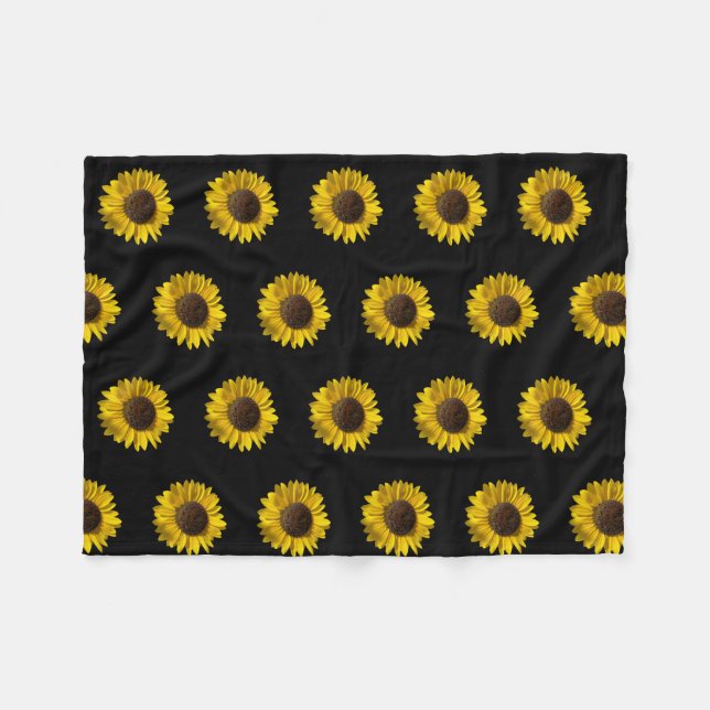 Sonnenblume Fleece Blanket (Vorderseite (Horizontal))