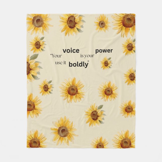 Sonnenblume Fleece Blanket (Vorderseite)