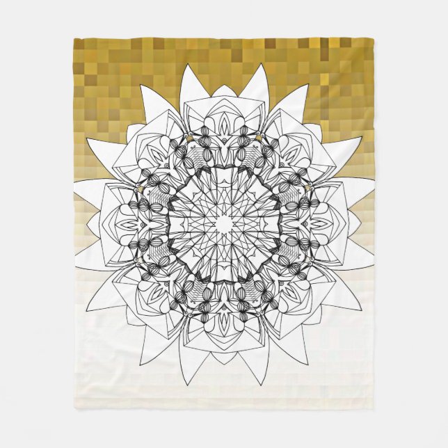 Sonnenblume Fleecedecke (Vorderseite)