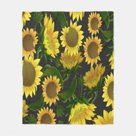 Sonnenblume Fleecedecke