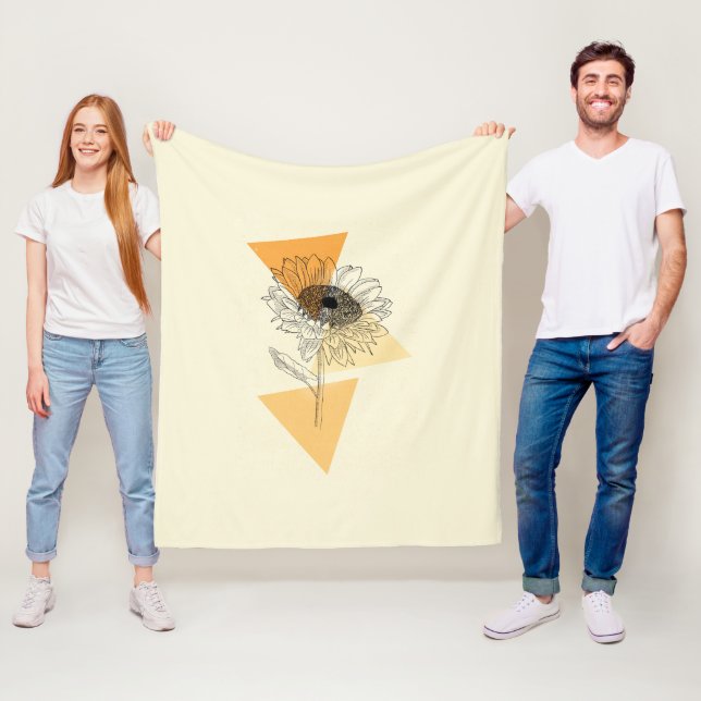 Sonnenblume Fleecedecke (Beispiel)