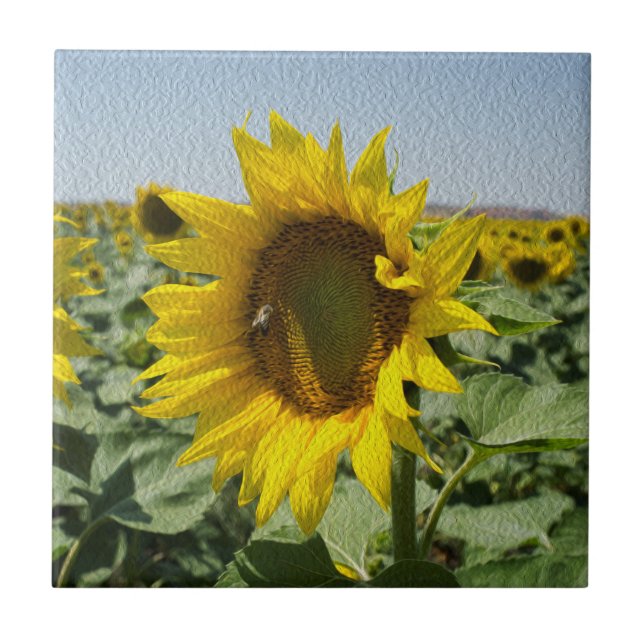 Sonnenblume Fliese (Vorderseite)