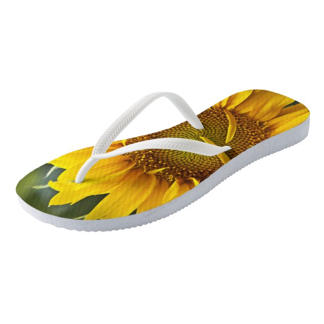 Sonnenblume Flip Flops (Schrägansicht)