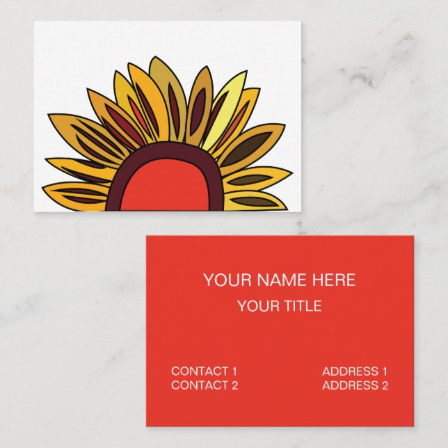 Sonnenblume Florist Visitenkarte (Vorne/Hinten)