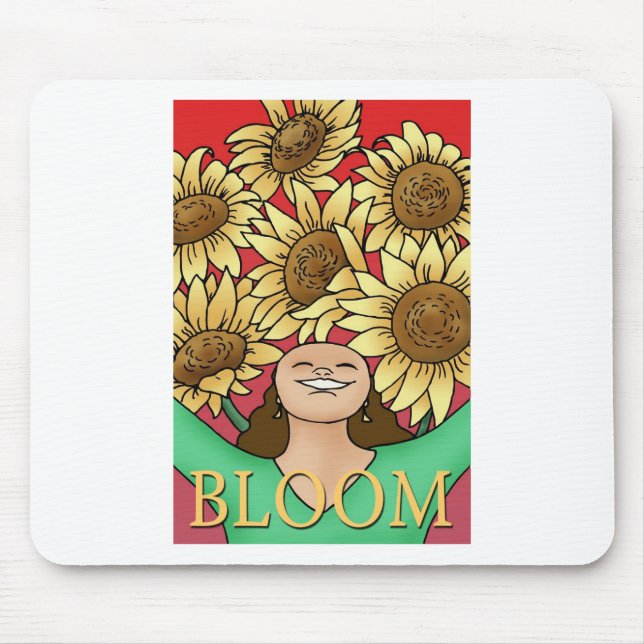 Sonnenblume Frau — Blühen! Mousepad (Vorne)