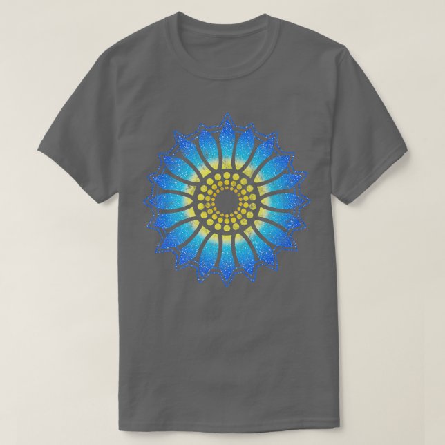Sonnenblume, Frieden, Freiheit, Liebe Ukraine, Fla T-Shirt (Design vorne)