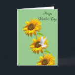 Sonnenblume Frohe Mutter Tag geklappte Grußkarte Karte<br><div class="desc">Sonnenblume Frohe Mutter Tag geklappte Grußkarte</div>