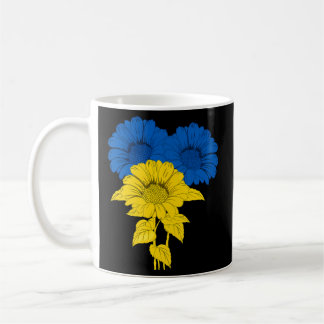 Sonnenblume für den Frieden in der ukrainischen Fl Kaffeetasse