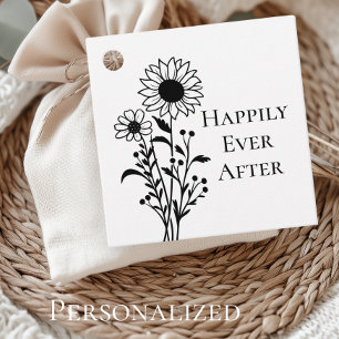 Sonnenblume Gastgeschenk Hochzeit Markierung Rusti Geschenkanhänger