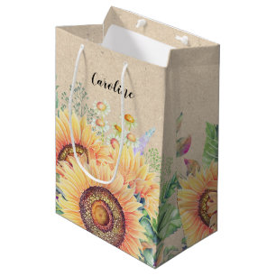 Sonnenblume-Gastgeschenk Hochzeits-Taschen des Mittlere Geschenktüte