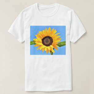 Sonnenblume gegen Sonne auf blauem Himmel - Sommer T-Shirt