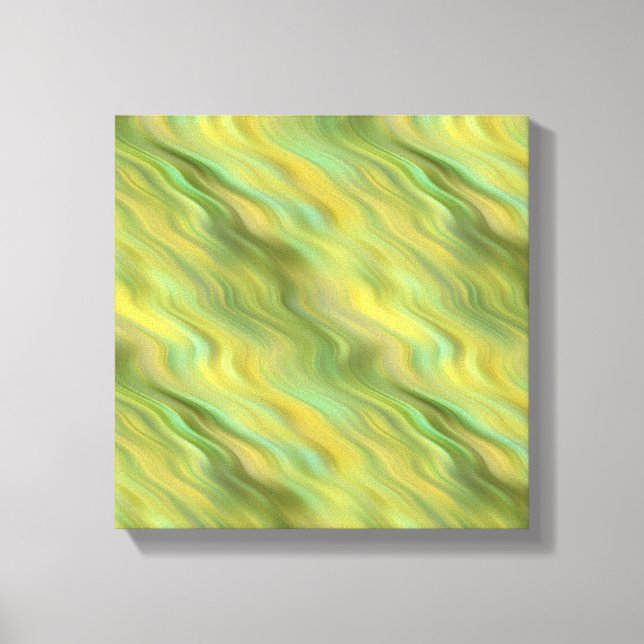Sonnenblume Gelbe Wavy Textur Leinwanddruck (Vorderseite)