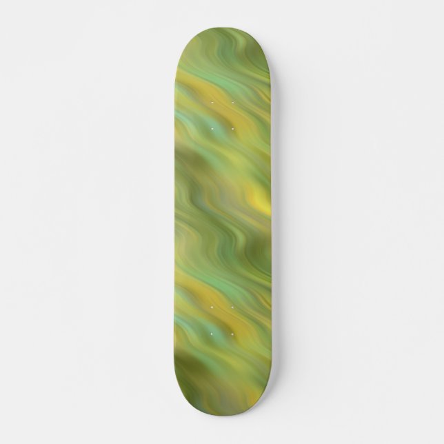 Sonnenblume Gelbe Wavy Textur Skateboard (Vorne)