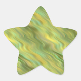 Sonnenblume Gelbe Wavy Textur Stern-Aufkleber