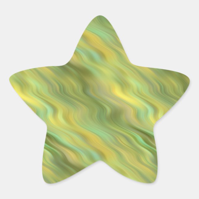 Sonnenblume Gelbe Wavy Textur Stern-Aufkleber (Vorderseite)