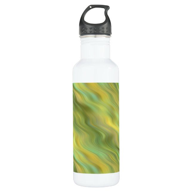Sonnenblume Gelbe Wavy Textur Trinkflasche (Vorderseite)