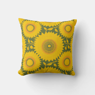 Sonnenblume - Gelbes Blumendesign Kissen