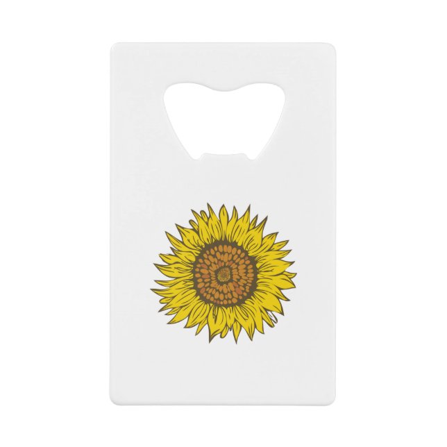 Sonnenblume Geldbeutel Flaschenöffner (Vorderseite)
