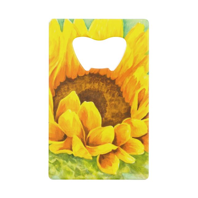 Sonnenblume Geldbeutel Flaschenöffner (Vorderseite)