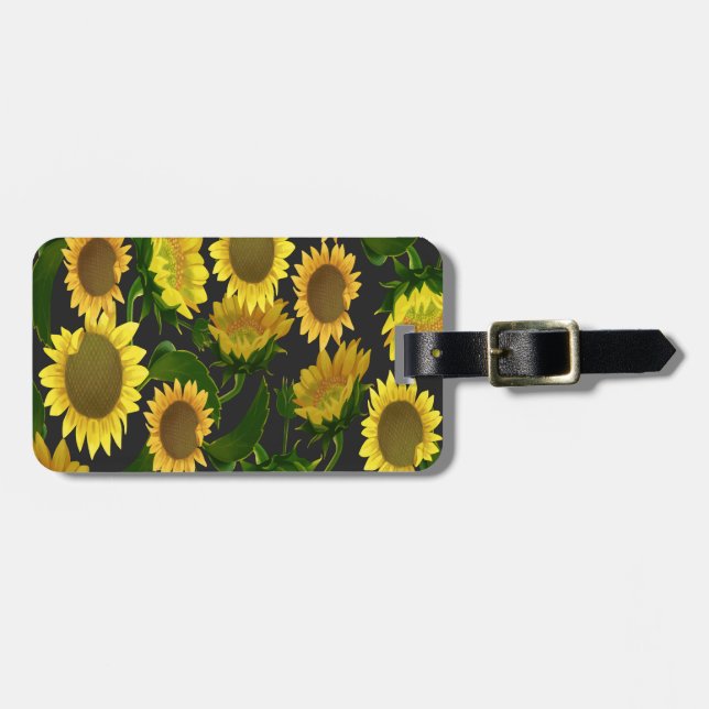 Sonnenblume Gepäckanhänger (Vorderseite horizontal)
