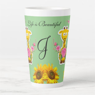 Sonnenblume Giraffe Latte Tasse