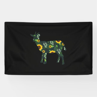Sonnenblume Girl Floral Goat Kid Hawaiian Banner