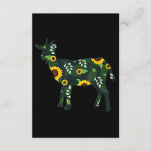 Sonnenblume Girl Floral Goat Kid Hawaiian Begleitkarte