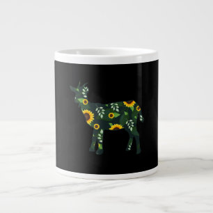 Sonnenblume Girl Floral Goat Kid Hawaiian Jumbo-Tasse