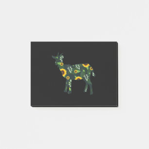 Sonnenblume Girl Floral Goat Kid Hawaiian Post-it Klebezettel