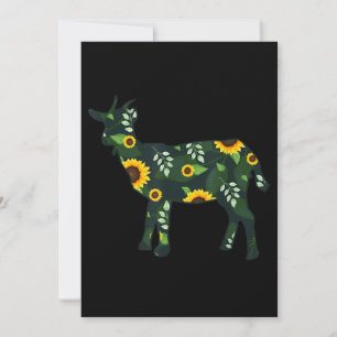 Sonnenblume Girl Floral Goat Kid Hawaiian Save The Date