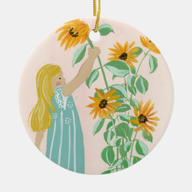 Sonnenblume Girl Ornament (Vorne)