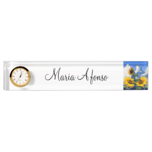 Sonnenblume Glacier Desk Namplate Namensplakette