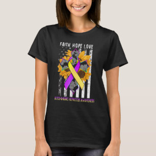 Sonnenblume Glaube Hoffnung Liebe Autoimmunhepatit T-Shirt