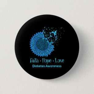 Sonnenblume Glaube Hoffnung Liebe Diabetes Bewusst Button
