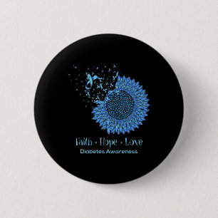 Sonnenblume Glaube Hoffnung Liebe Diabetes Bewusst Button