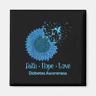 Sonnenblume Glaube Hoffnung Liebe Diabetes Bewusst Magnet