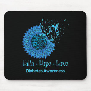Sonnenblume Glaube Hoffnung Liebe Diabetes Bewusst Mousepad