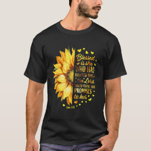 Sonnenblume glaubte der Herr erfüllen Versprechen  T-Shirt