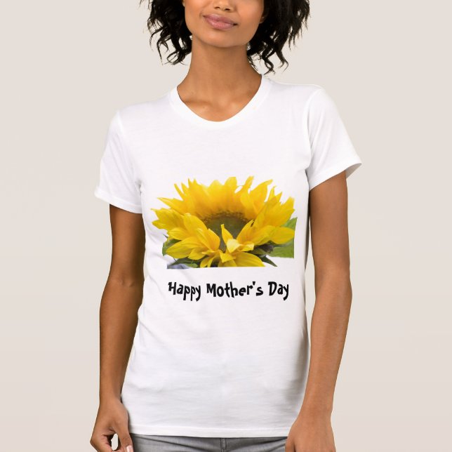 Sonnenblume - Glücklicher Muttertag T-Shirt (Vorderseite)