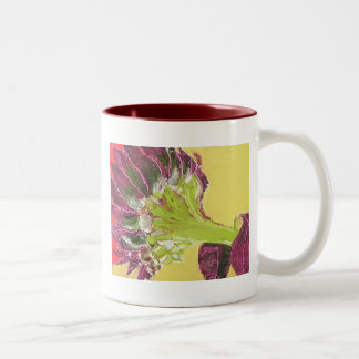 Sonnenblume-Glühen-Tasse Zweifarbige Tasse