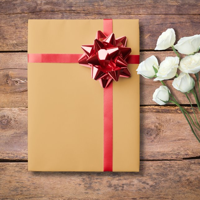 Sonnenblume Gold Solid Color | Classic | elegant Geschenkpapier (Von Creator hochgeladen)