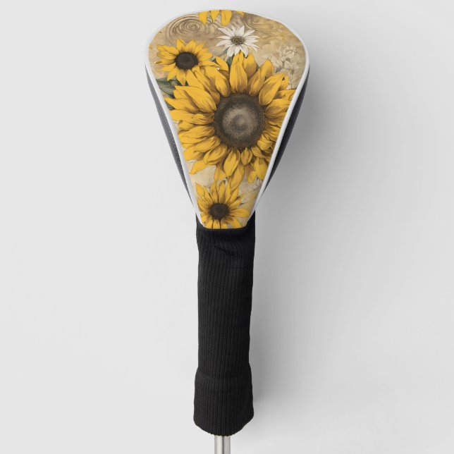 Sonnenblume Golf Headcover (Vorderseite)