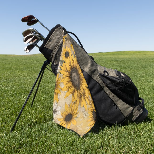 Sonnenblume Golfhandtuch (Gras)