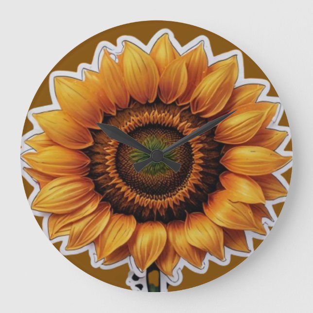 Sonnenblume | Große Uhr (Vorderseite)