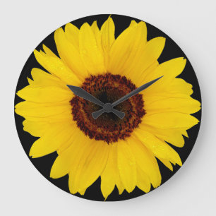 Sonnenblume Große Wanduhr