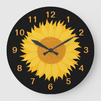 Sonnenblume Große Wanduhr