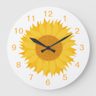 Sonnenblume. Große Wanduhr