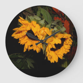 Sonnenblume Große Wanduhr