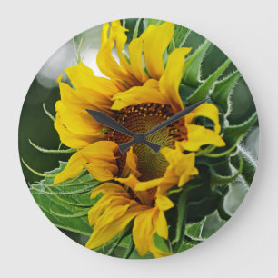 Sonnenblume Große Wanduhr