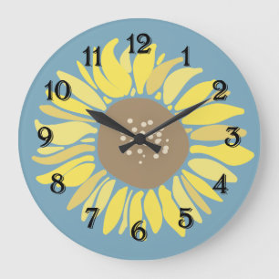 Sonnenblume Große Wanduhr